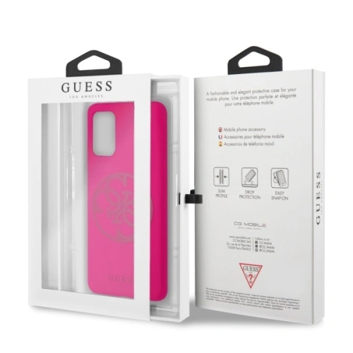 Kup Etui Guess GUHCS67LS4GFU Samsung Galaxy S20+ Plus G985 fuksja/fuchsia kemény tok Szilikon 4G Tone On Tone - GUE493FKS - {ean13} - Sklep Home Screen