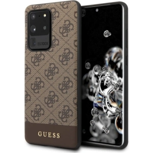 Kup Etui Guess GUHCS69G4GLBR Samsung Galaxy S20 Ultra G988 brązowy/brown hard case 4G Stripe Collection - GUE494BR - {ean13} - Sklep Home Screen