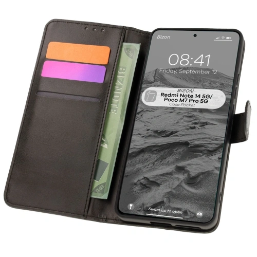 Kup Bizon Caz Pocket Xiaomi Redmi Note 14 5G / Poco M7 Pro 5G negru - BIZ8576 - {ean13} - Sklep Home Screen