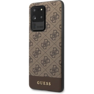 Kup Etui Guess GUHCS69G4GLBR Samsung Galaxy S20 Ultra G988 brązowy/brown hard case 4G Stripe Collection - GUE494BR - {ean13} - Sklep Home Screen
