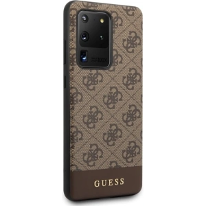 Kup Etui Guess GUHCS69G4GLBR Samsung Galaxy S20 Ultra G988 brązowy/brown hard case 4G Stripe Collection - GUE494BR - {ean13} - Sklep Home Screen