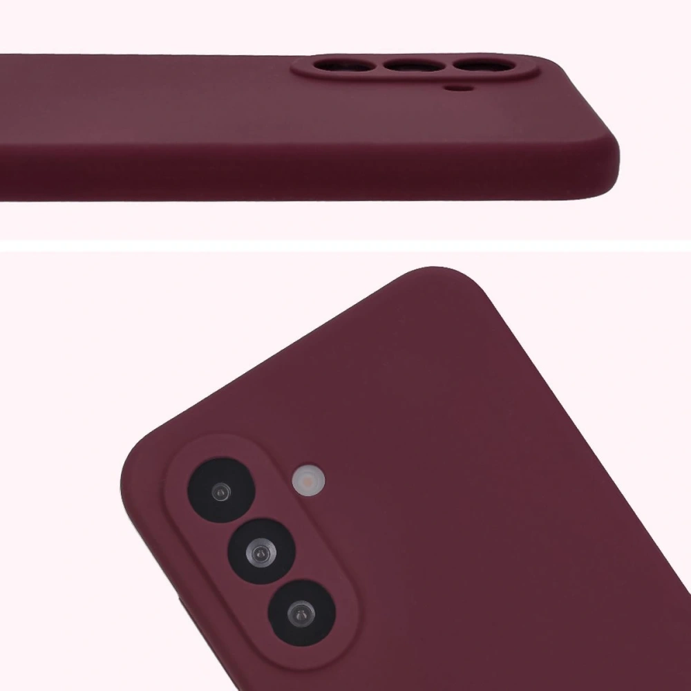 Silikonowe etui Bizon Soft Case do Samsung Galaxy A36 5G ciemnofioletowe