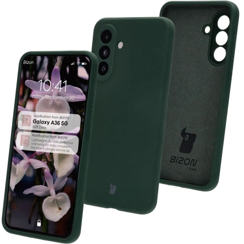 Kup Silikonové pouzdro Bizon Soft Case pro Samsung Galaxy A36 5G tmavě zelené - BIZ8579 - {ean13} - Sklep Home Screen