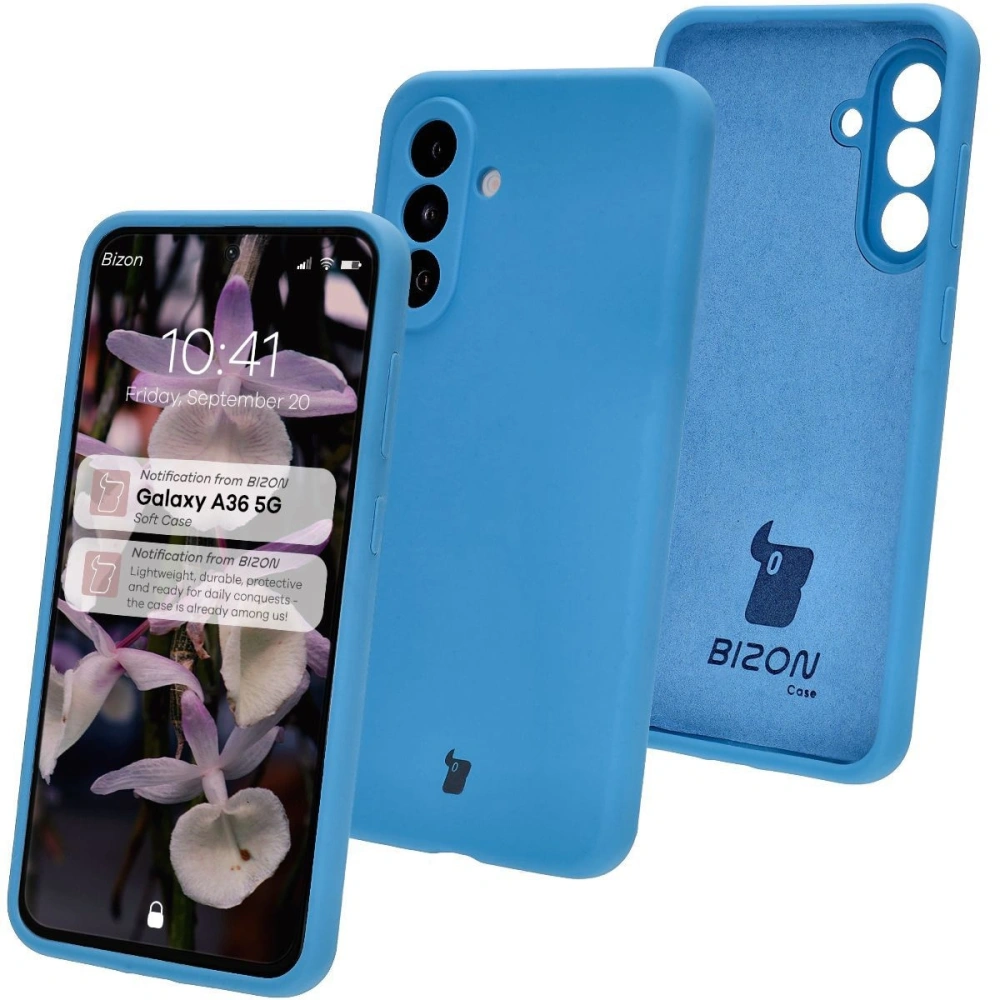Silikonowe etui Bizon Soft Case do Samsung Galaxy A36 5G niebieskie