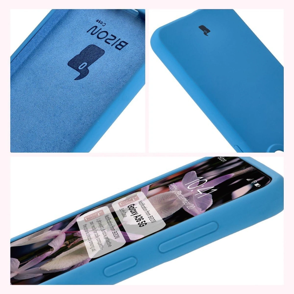 Silikonowe etui Bizon Soft Case do Samsung Galaxy A36 5G niebieskie