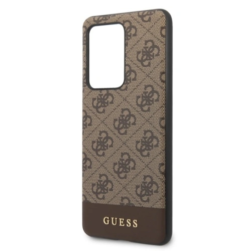 Kup Etui Guess GUHCS69G4GLBR Samsung Galaxy S20 Ultra G988 brązowy/brown hard case 4G Stripe Collection - GUE494BR - {ean13} - Sklep Home Screen