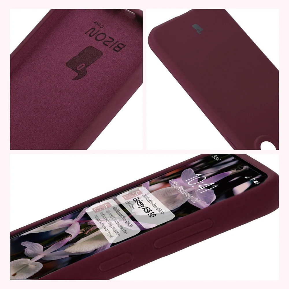 Silikonowe etui Bizon Soft Case do Samsung Galaxy A56 5G ciemnofioletowe