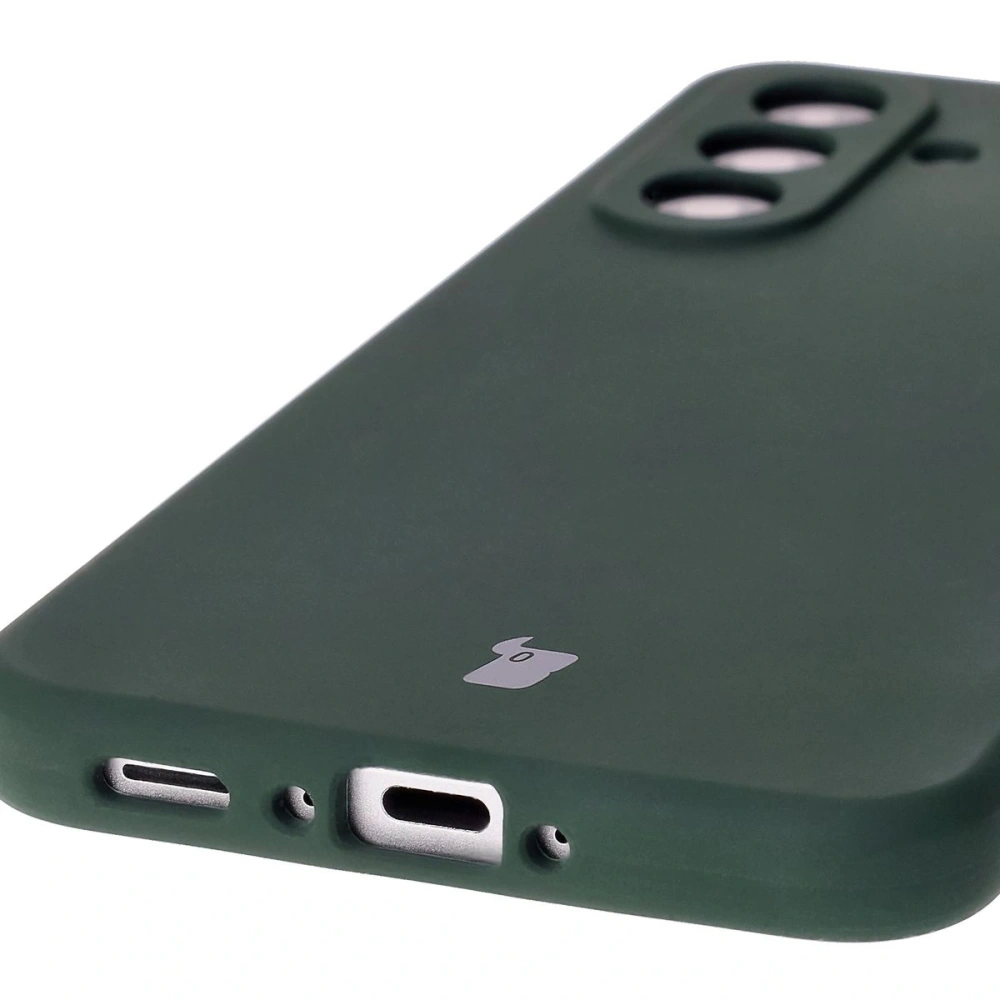 Silikonowe etui Bizon Soft Case do Samsung Galaxy A56 5G ciemnozielone