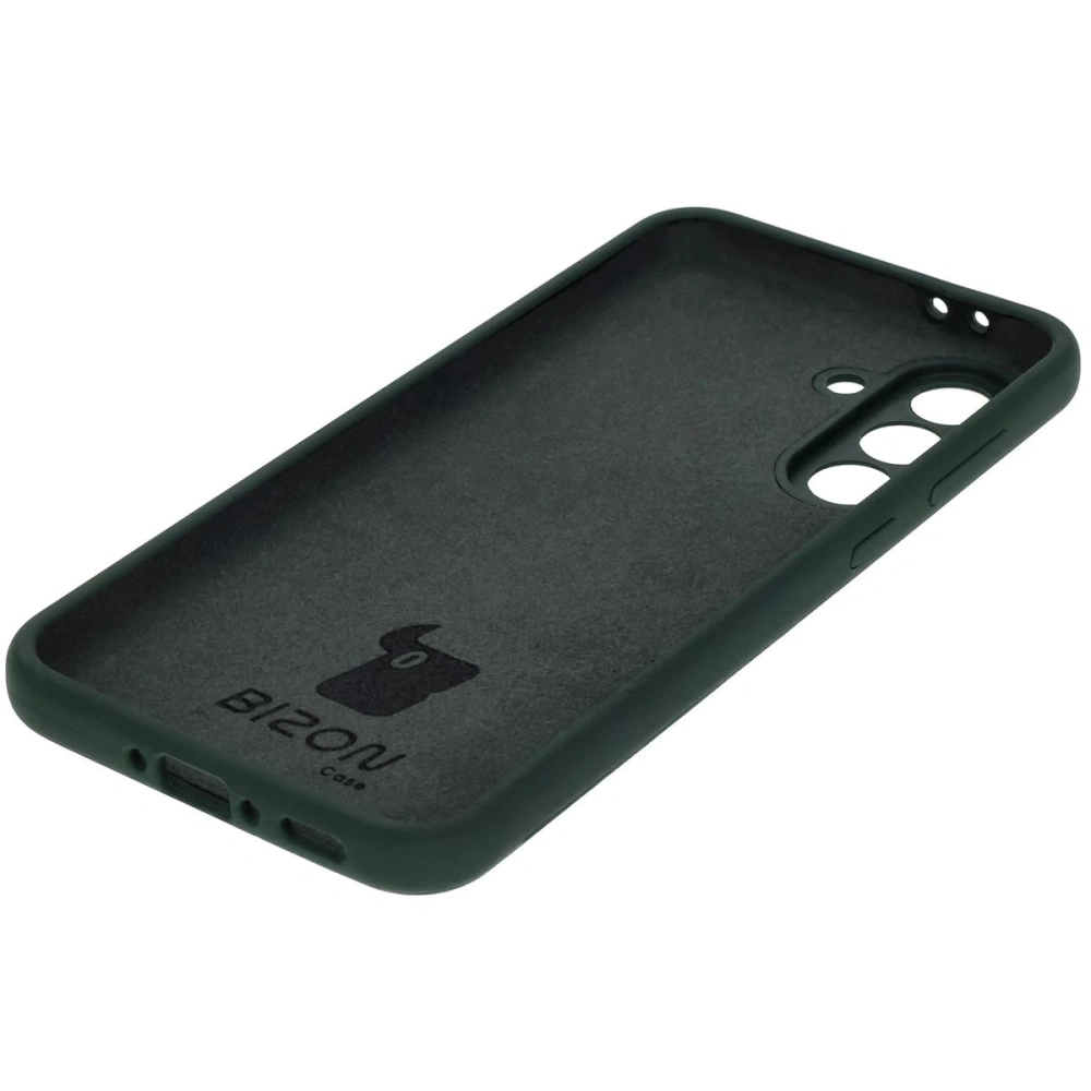 Silikonowe etui Bizon Soft Case do Samsung Galaxy A56 5G ciemnozielone