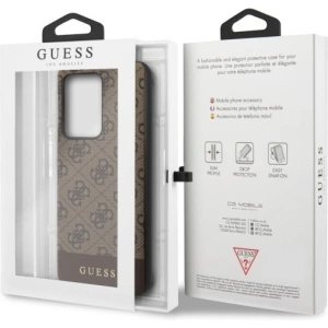 Kup Etui Guess GUHCS69G4GLBR Samsung Galaxy S20 Ultra G988 brązowy/brown hard case 4G Stripe Collection - GUE494BR - {ean13} - Sklep Home Screen