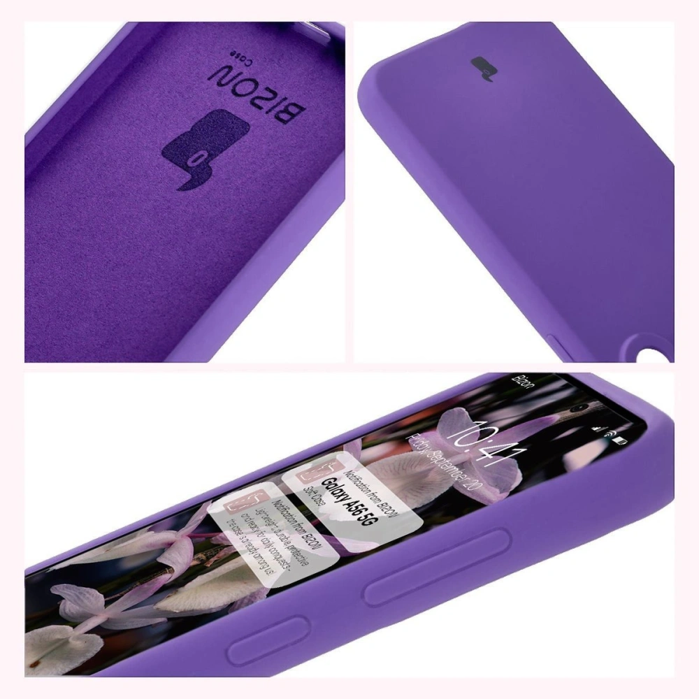 Silikonowe etui Bizon Soft Case do Samsung Galaxy A56 5G fioletowe