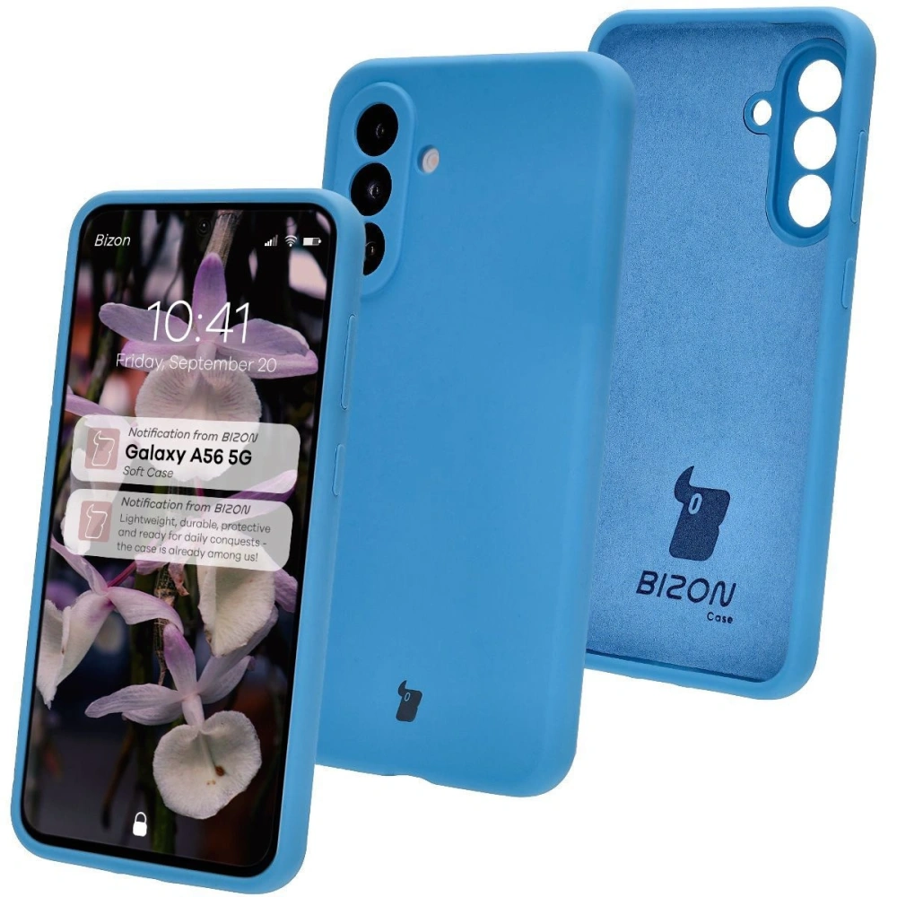 Silikonowe etui Bizon Soft Case do Samsung Galaxy A56 5G niebieskie
