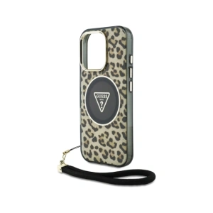 Kup Etui Guess HC IML Leopard Triangle Cord Strap do Apple iPhone 16 Pro MagSafe brązowy - GUE4360 - {ean13} - Sklep Home Screen