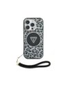 Buy Guess HC IML Leopard Triangle Cord Strap Apple iPhone 16 Pro MagSafe black - GUE4361 - {ean13} - Home Screen Store Europe