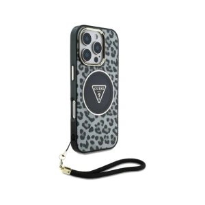 Kup Etui Guess HC IML Leopard Triangle Cord Strap do Apple iPhone 16 Pro MagSafe czarny - GUE4361 - {ean13} - Sklep Home Screen