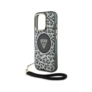 Kup Etui Guess HC IML Leopard Triangle Cord Strap do Apple iPhone 16 Pro MagSafe czarny - GUE4361 - {ean13} - Sklep Home Screen