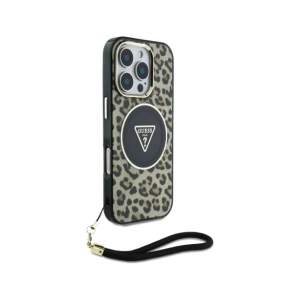 Kup Etui Guess HC IML Leopard Triangle Cord Strap do Apple iPhone 16 Pro Max MagSafe brązowy - GUE4362 - {ean13} - Sklep Home Screen