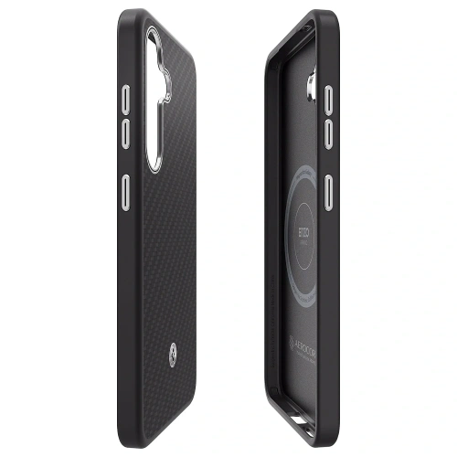 Kup Etui Samsung Spigen Enzo Aramid Magnet do Galaxy S25+ Plus czarno-srebrny - SMG1291 - {ean13} - Sklep Home Screen