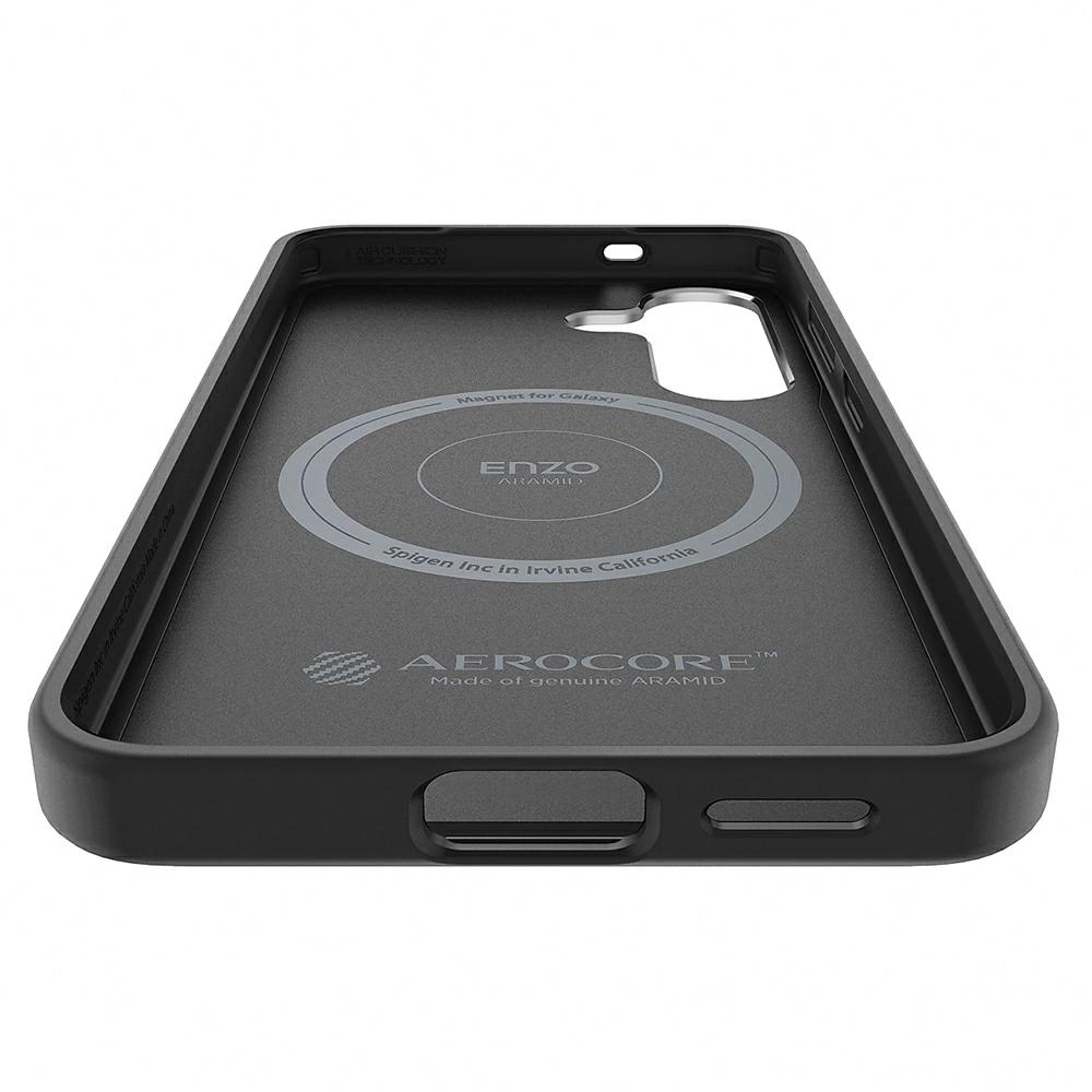 Etui Samsung Spigen Enzo Aramid Magnet do Galaxy S25+ Plus czarno-srebrny