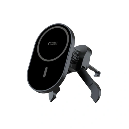 Kup Upevnění do auta na mřížku s nabíječkou 15W + 2x magnetické destičky Tech-Protect MM15W-V6 Magnetic MagSafe Stabilní ventilační držák do auta bezdrátová nabíječka 15W černá - THP3909 - {ean13} - Sklep Home Screen