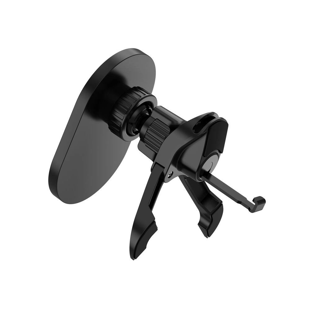 Uchwyt samochodowy do kratki z ładowarką 15W + 2x blaszki magnetyczne Tech-Protect MM15W-V6 Magnetic MagSafe Stable Vent Car Mount Wireless Charger 15W Black