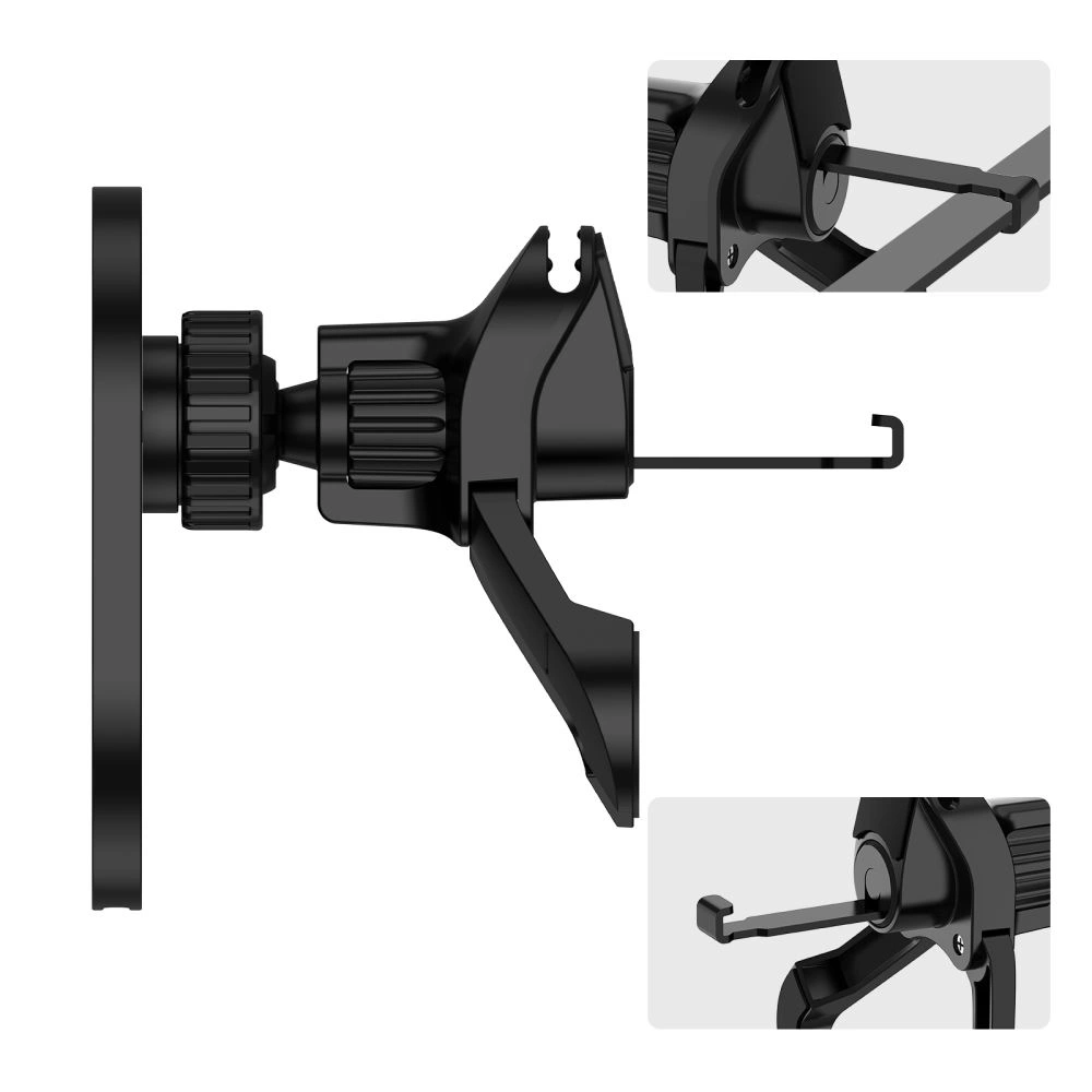 Uchwyt samochodowy do kratki z ładowarką 15W + 2x blaszki magnetyczne Tech-Protect MM15W-V6 Magnetic MagSafe Stable Vent Car Mount Wireless Charger 15W Black