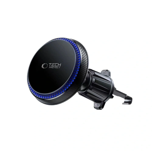 Kup Upevnění do auta na kokpit / sklo / do mřížky s nabíječkou 15W + 2x magnetické destičky Tech-Protect MM15W-V4 Magnetic MagSafe Upevnění do auta na palubní desku a ventilaci bezdrátová nabíječka 15W černá - THP3910 - {ean13} - Sklep Home Screen