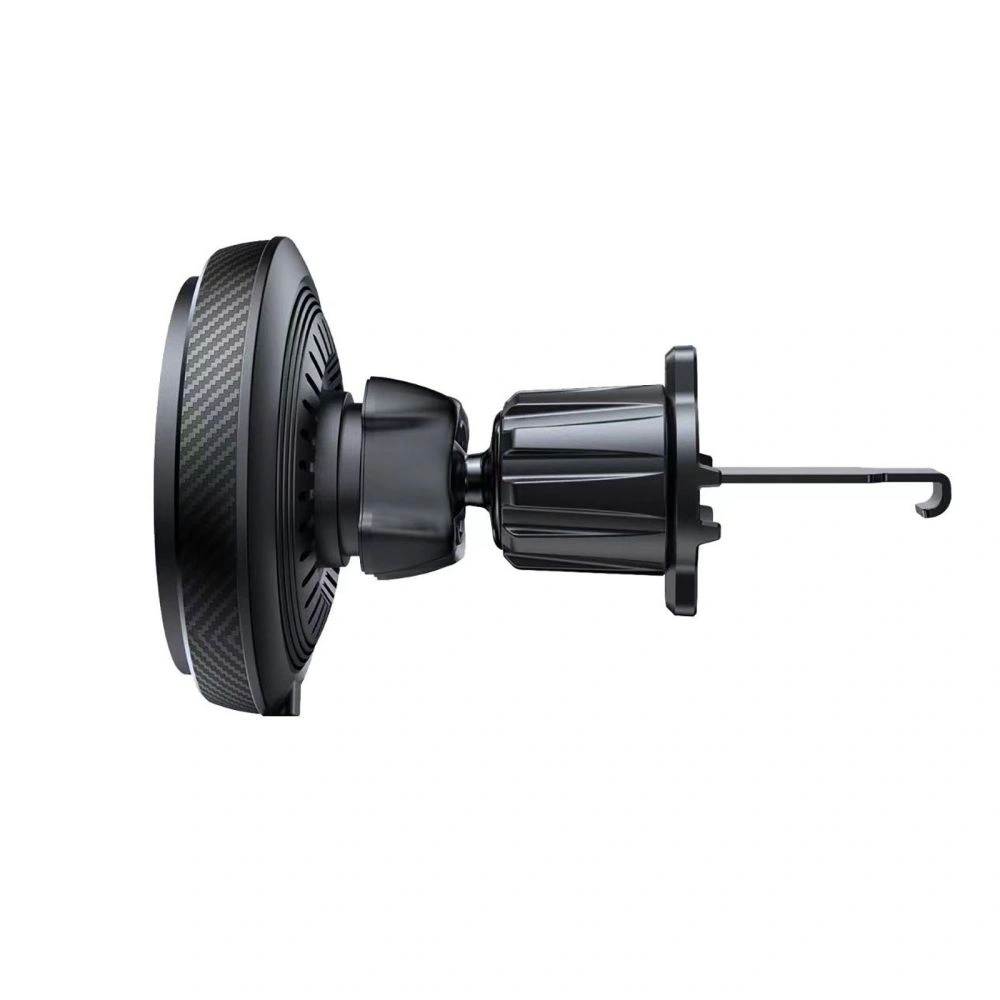 Uchwyt samochodowy na kokpit / szybę / do kratki z ładowarką 15W + 2x blaszki magnetyczne Tech-Protect MM15W-V4 Magnetic MagSafe Dashboard & Vent Car Mount Wireless Charger 15W Black