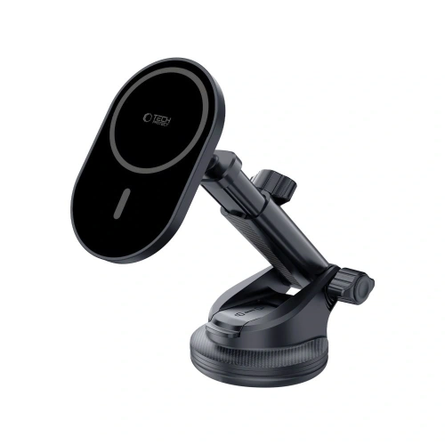 Kup Upevnění do auta na kokpit / sklo / do mřížky s nabíječkou 15W + 2x magnetické destičky Tech-Protect MM15W-V6 Magnetic MagSafe Upevnění do auta na palubní desku a ventilaci Bezdrátová nabíječka 15W Černá - THP3911 - {ean13} - Sklep Home Screen