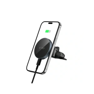 Kup Uchwyt automobilní pro mřížku / pro CD zásuvku s nabíječkou 15W + 2x magnetické destičky Tech-Protect MM15W-V5 Magnetic MagSafe CD & Vent Car Mount Wireless Charger 15W Černý - THP3913 - {ean13} - Sklep Home Screen
