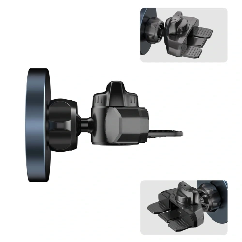 Kup Uchwyt automobilní pro mřížku / pro CD zásuvku s nabíječkou 15W + 2x magnetické destičky Tech-Protect MM15W-V5 Magnetic MagSafe CD & Vent Car Mount Wireless Charger 15W Černý - THP3913 - {ean13} - Sklep Home Screen