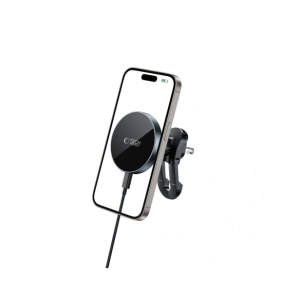 Kup Upevnění do auta na mřížku s nabíječkou 15W + 2x magnetické destičky Tech-Protect MM15W-V5 Magnetic MagSafe Stabilní ventilační držák do auta bezdrátová nabíječka 15W Černá - THP3914 - {ean13} - Sklep Home Screen