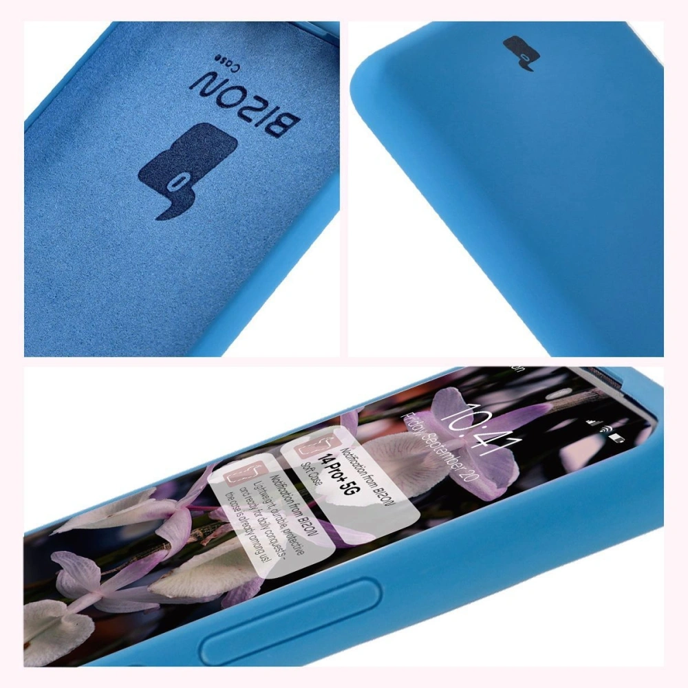 Silikonowe etui Bizon Soft Case Xiaomi Redmi Note 14 Pro+ Plus 5G niebieskie