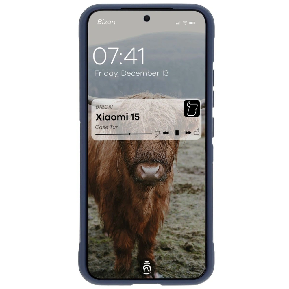 Pancerne etui Bizon Case Tur do Xiaomi 15 granatowe