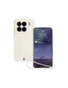 Silikonowe etui z pierścieniem magnetycznym Bizon Case Silicone Magnetic Sq do Xiaomi 15 beżowe
