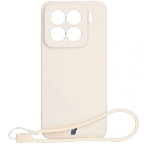 Kup Silikonový obal s magnetickým kroužkem Bizon Case Silicone Magnetic Sq pro Xiaomi 15 béžový - BIZ8591 - {ean13} - Sklep Home Screen