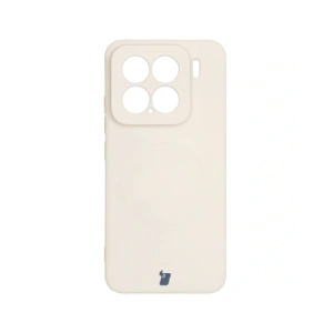 Kup Silikonowe etui z pierścieniem magnetycznym Bizon Case Silicone Magnetic Sq do Xiaomi 15 beżowe - BIZ8591 - {ean13} - Sklep Home Screen