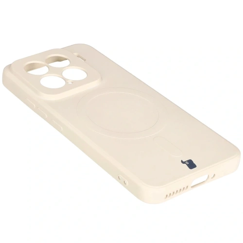 Kup Silikonový obal s magnetickým kroužkem Bizon Case Silicone Magnetic Sq pro Xiaomi 15 béžový - BIZ8591 - {ean13} - Sklep Home Screen