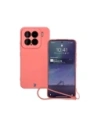 Silikonový obal s magnetickým kroužkem Bizon Case Silicone Magnetic Sq pro Xiaomi 15 v barvě špinavě růžové