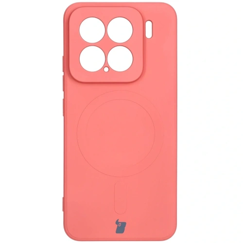 Kup Silikonowe etui z pierścieniem magnetycznym Bizon Case Silicone Magnetic Sq do Xiaomi 15 brudnoróżowe - BIZ8592 - {ean13} - Sklep Home Screen