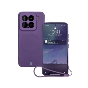 Buy Bizon Case Silicone Magnetic Sq Xiaomi 15 plum - BIZ8593 - {ean13} - Home Screen Store Europe