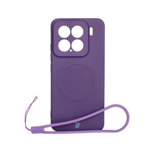 Kup Silikonowe etui z pierścieniem magnetycznym Bizon Case Silicone Magnetic Sq do Xiaomi 15 śliwkowe - BIZ8593 - {ean13} - Sklep Home Screen