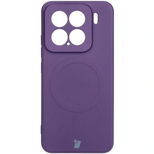 Kup Silikonové pouzdro s magnetickým kroužkem Bizon Case Silicone Magnetic Sq pro Xiaomi 15 švestkové - BIZ8593 - {ean13} - Sklep Home Screen