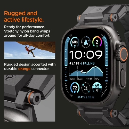 Kup Spigen DuraPro Armor Apple Watch 6 / 7 / 8 / 9 / 10 / SE / Ultra 1 / 2 44/45/46/49mm Schwarze Edition - SPN16673 - {ean13} - Sklep Home Screen