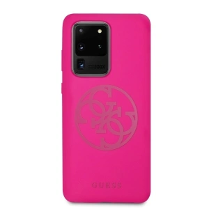 Kup Etui Guess GUHCS69LS4GFU Samsung Galaxy S20 Ultra G988 fuksja/fuchsia hard case Silicone 4G Tone On Tone - GUE499FKS - {ean13} - Sklep Home Screen