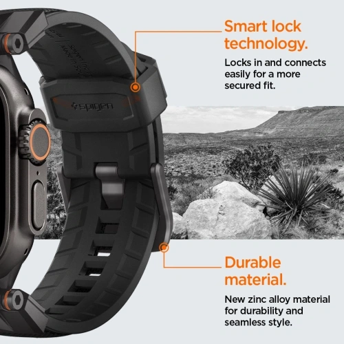 Kup Spigen DuraPro Armor Apple Watch 6 / 7 / 8 / 9 / 10 / SE / Ultra 1 / 2 44/45/46/49mm Schwarze Edition - SPN16673 - {ean13} - Sklep Home Screen