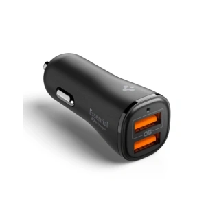 Kup Ładowarka samochodowa Spigen Essential EV302 2-port USB-A Car Charger 30W Black - SPN16675 - {ean13} - Sklep Home Screen