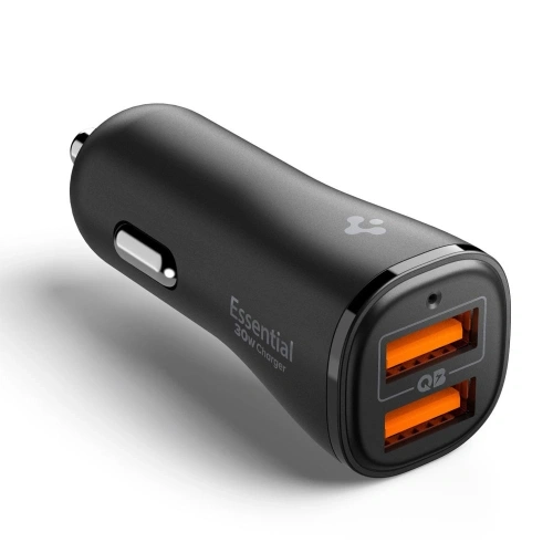 Kup Spigen Essential EV302 2-port USB-A Autós Töltő 30W Fekete - SPN16675 - {ean13} - Sklep Home Screen