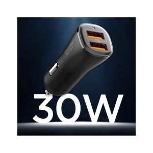Buy Spigen Essential EV302 2-port USB-A Car Charger 30W Black - SPN16675 - {ean13} - Home Screen Store Europe