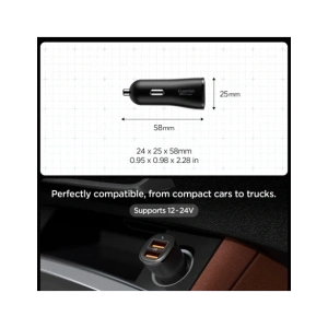 Kup Ładowarka samochodowa Spigen Essential EV302 2-port USB-A Car Charger 30W Black - SPN16675 - {ean13} - Sklep Home Screen